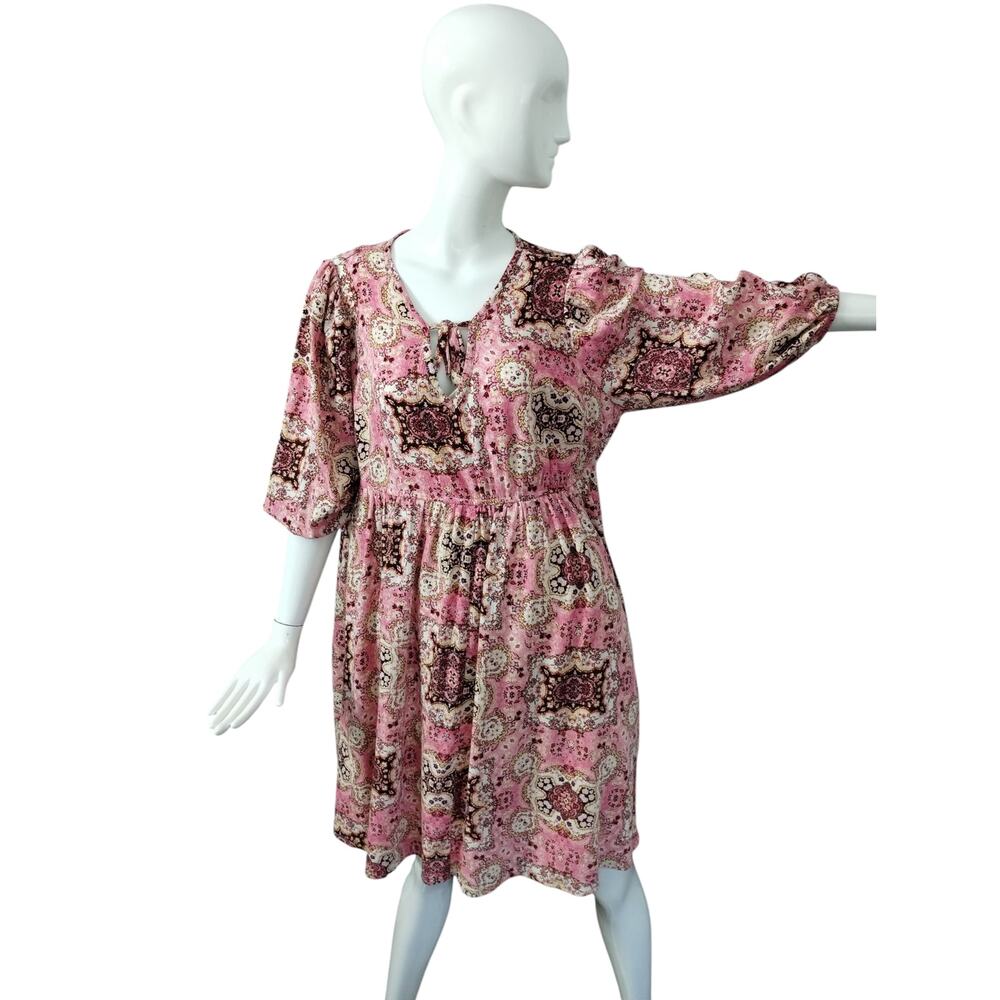 Torrid Women's size M- Large 00 Crepe Bohemian Beachy Coquette Cottagecore Dress